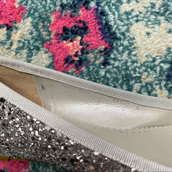 J. Crew Camille Silver Glitter Ballet Flats - Picture 6 of 7